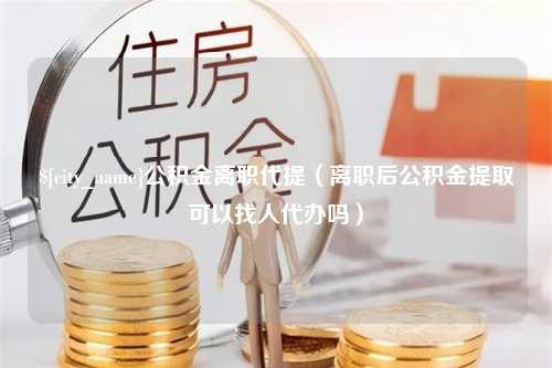 无棣公积金离职代提（离职后公积金提取可以找人代办吗）