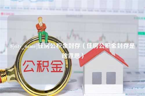 无棣住房公积金封存（住房公积金封存是啥意思）